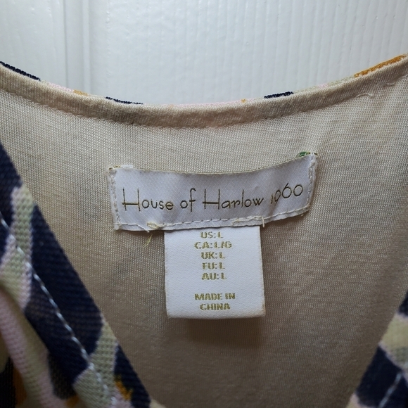 House Of Harlow 1960 Women’s Sleeveless Side Cutout Ruched Maxi Dress L - Picture 10 of 11